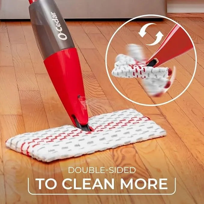 O-Cedar ProMist MAX Spray Mop, PMM with 3 Extra Refills, Red