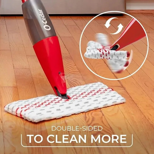 O-Cedar ProMist MAX Spray Mop, PMM with 3 Extra Refills, Red