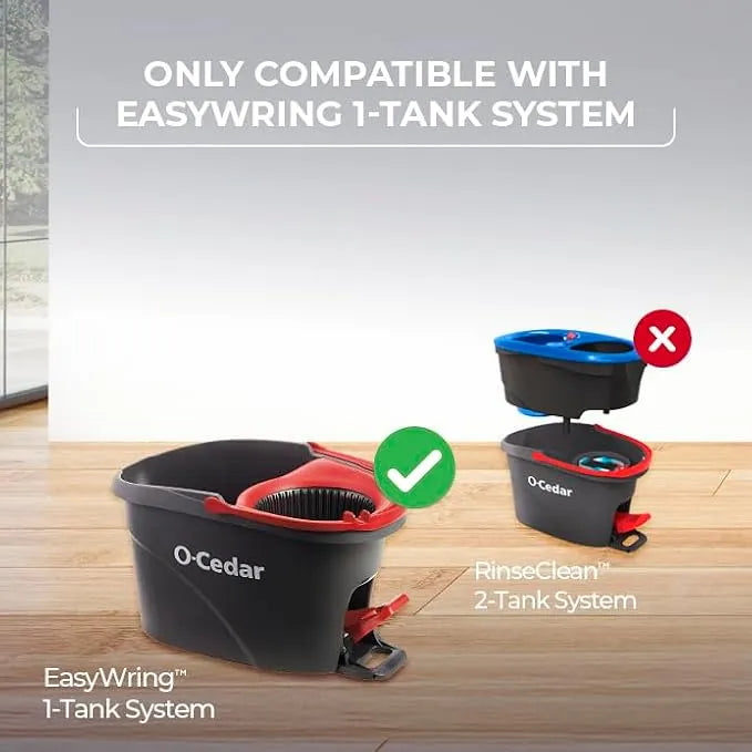 O-Cedar EasyWring Spin Mop Head Replacement (Pack of 12) | Machine Washable | Reusable | Microfiber Refill | Packaging May Vary