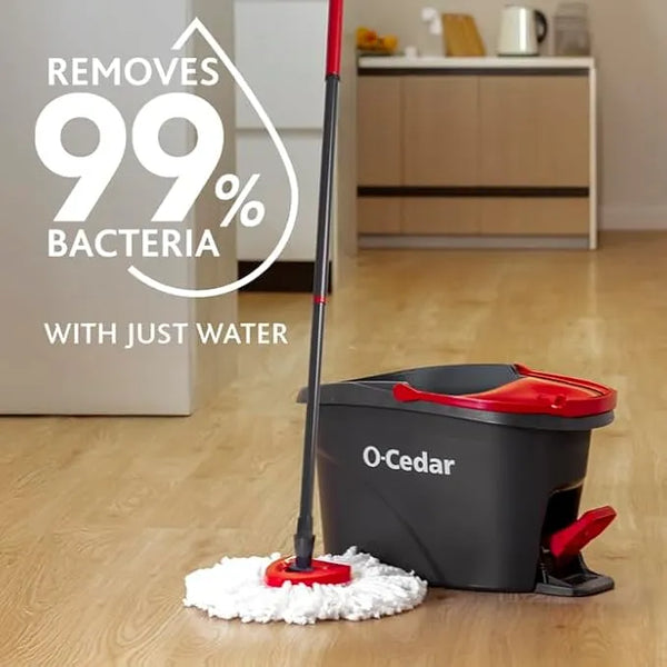 O-Cedar EasyWring Spin Mop Head Replacement (Pack of 12) | Machine Washable | Reusable | Microfiber Refill | Packaging May Vary