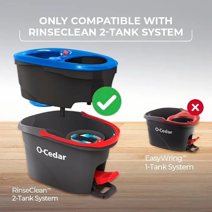 O-Cedar Genuine RinseClean Deep Clean Spin Mop Head Replacement (1-Pack) | 40% More Cleaning Power | Microfiber Refill | Machine Washable | Compatible with O-Cedar EasyWring RinseClean Spin Mop System Secondary image