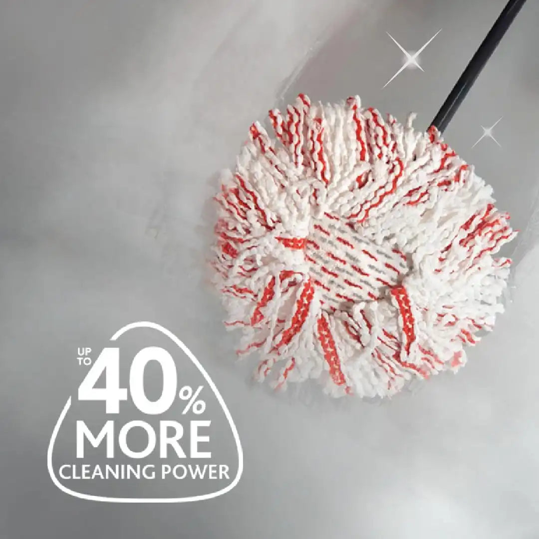 O-Cedar EasyWring Deep Clean Refill (1-Pack) | 40% More Cleaning Power | Microfiber Mop Refill Compatible with O-Cedar EasyWring Spin Mop & Bucket System