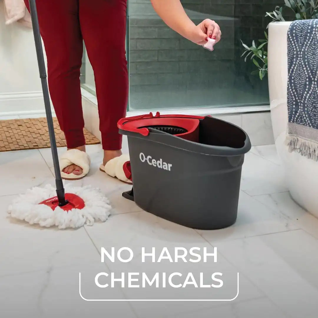 O-Cedar PACS Hard Floor Cleaner, Lavender Scent, Made with Naturally-Derived Ingredients | Safe to Use on All Hard Floors | Perfect for Mop Buckets, 24 Count (Pack of 6)