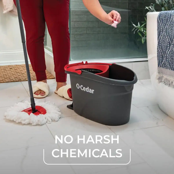 O-Cedar PACS Hard Floor Cleaner, Lavender Scent, Made with Naturally-Derived Ingredients | Safe to Use on All Hard Floors | Perfect for Mop Buckets, 24 Count (Pack of 6)