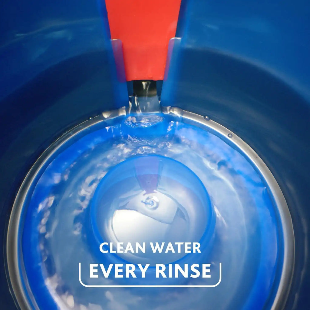 O-Cedar RinseClean Spin Mop & Bucket System + 1 Extra Mop Head | Clean with Clean Water | Removes 99% of Bacteria