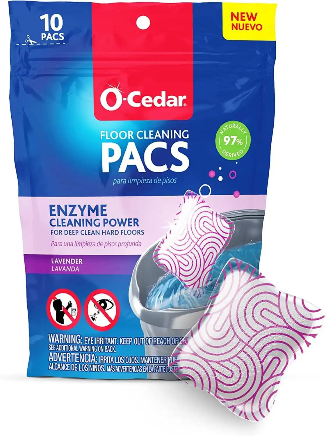 O-Cedar RinseClean Microfiber Spin Mop & Bucket Floor Cleaning System with Citrus and Lavender Pacs (Variety Pack) Secondary image