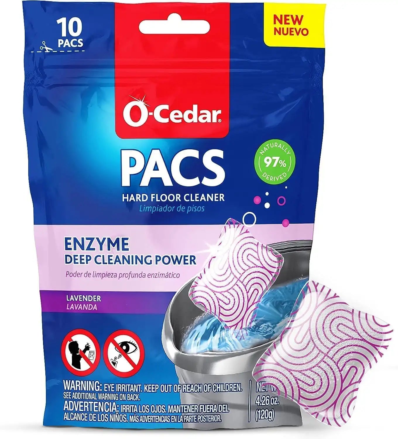 O-Cedar MicroTwist MAX Microfiber Mop with 2 MicroTwist MAX Refills and Lavender and Citrus Floor Cleaning PACS (Variety Pack) Secondary image
