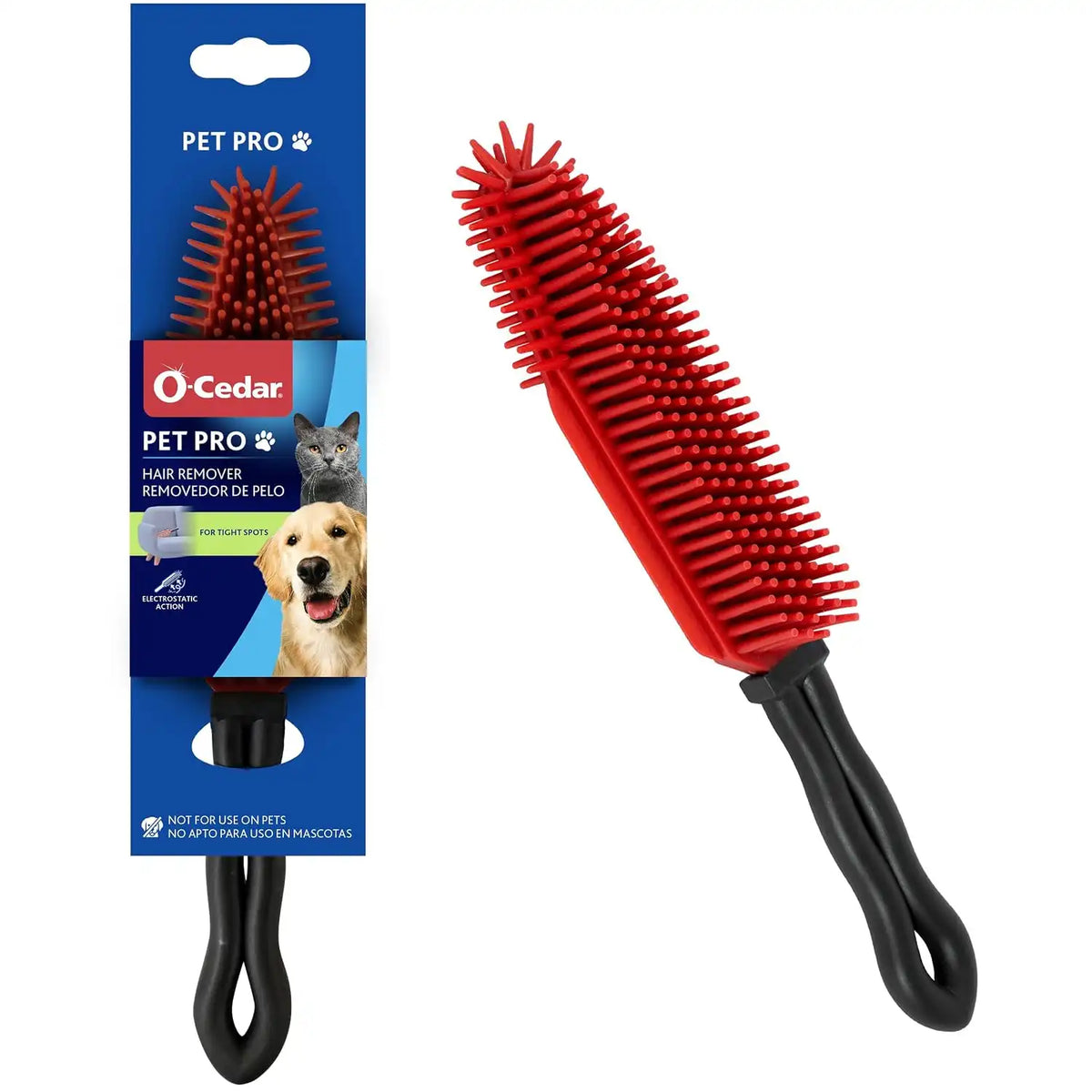 O-Cedar Pet Pro Hair Remover | Electrostatic Pet Hair Removal Brush for Furniture & Carpets | Reusable & Rinse Clean | No Sticky Sheets or Refills Main image
