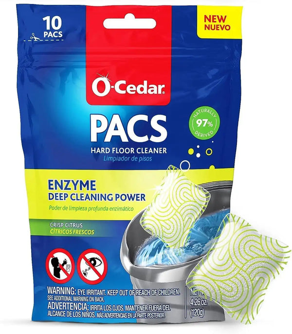 O-Cedar MicroTwist MAX Microfiber Mop with 2 MicroTwist MAX Refills and Lavender and Citrus Floor Cleaning PACS (Variety Pack)