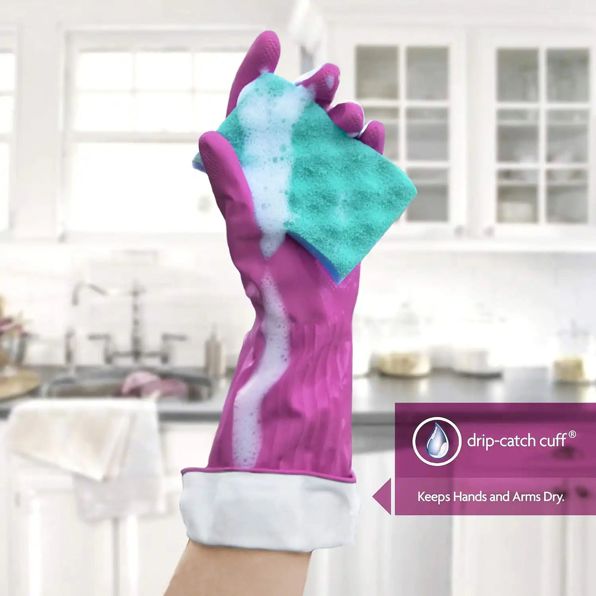 Playtex Living Reuseable Rubber Cleaning Gloves, Premium Protection (Small, Pack - 12)