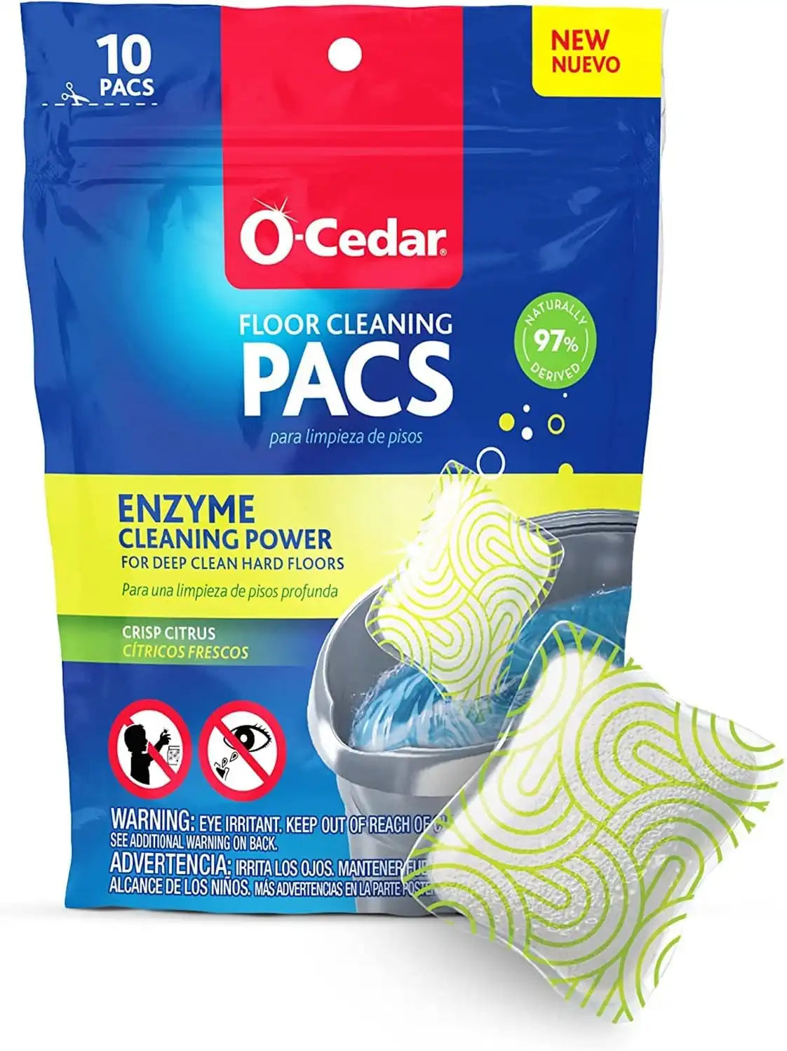 O-Cedar System Easy Wring Spin Mop & Bucket with 3 Extra Refills with Citrus Pac (Variety Pack) Secondary image