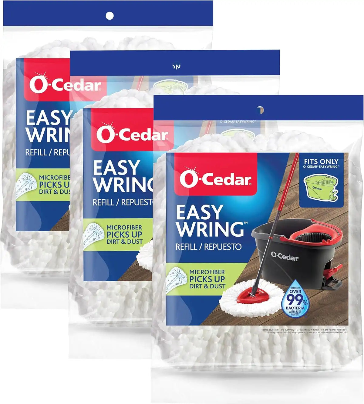 O-Cedar EasyWring Spin Mop Head Refill (Pack of 3) Main image