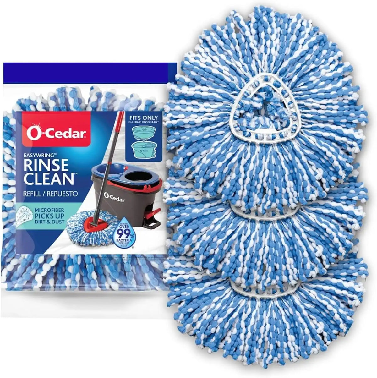 O-Cedar RinseClean Spin Mop Microfiber Refill, 1 CT (Pack of 3) Main image