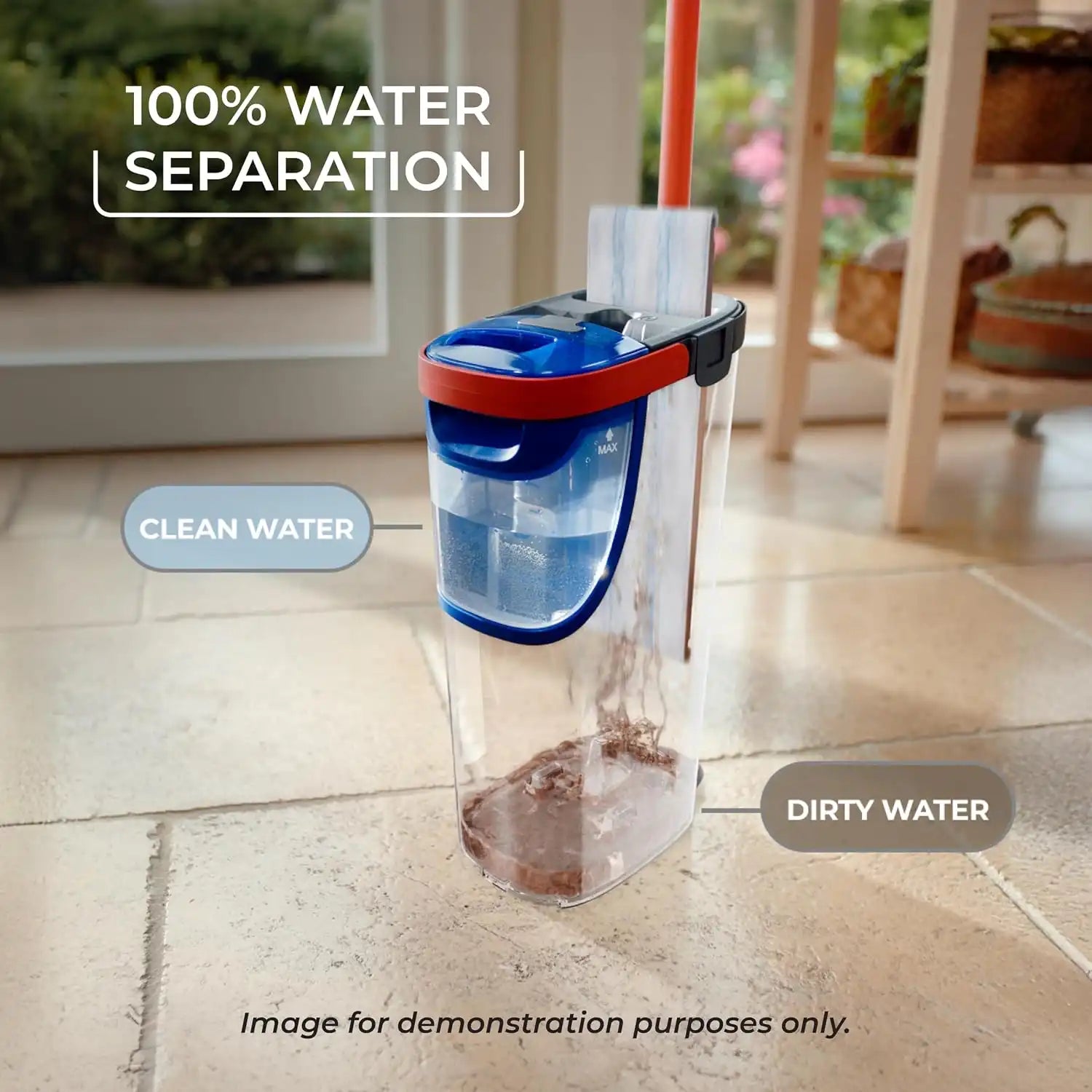 O-Cedar H2prO Flat Mop System | Quick Everyday Cleaning | Dual-Tank Fresh Water System | Machine Washable Reusable Microfiber Mop Pad | Safe on Hardwood, Tile & Vinyl Floors Secondary image