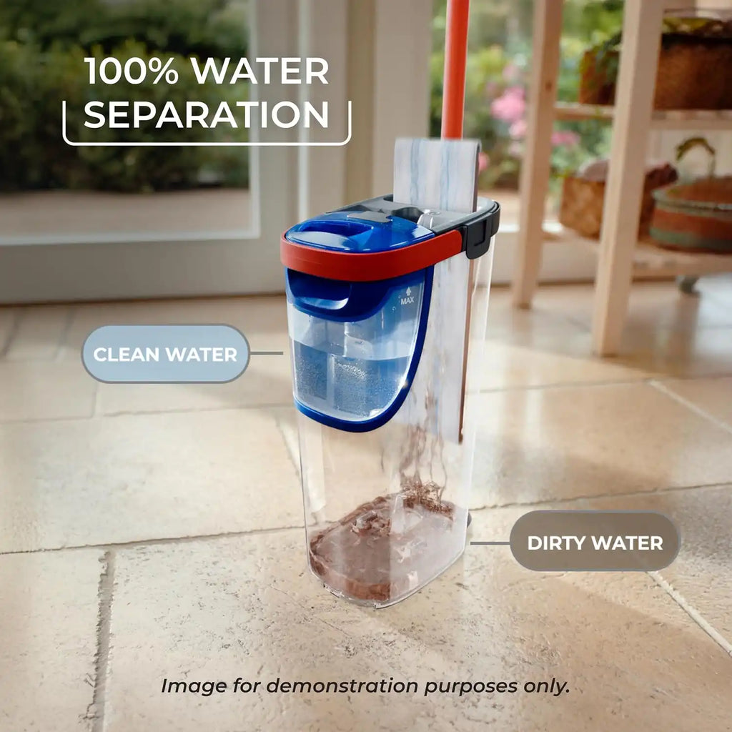 O-Cedar H2prO Flat Mop System | Quick Everyday Cleaning | Dual-Tank Fresh Water System | Machine Washable Reusable Microfiber Mop Pad | Safe on Hardwood, Tile & Vinyl Floors