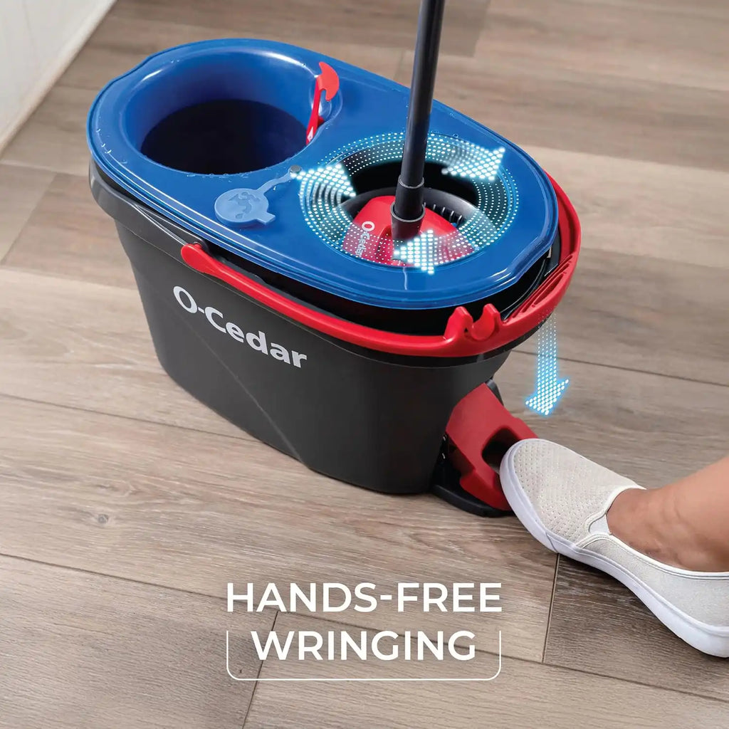 O-Cedar RinseClean Spin Mop & Bucket System | Clean with Clean Water | Removes 99% of Bacteria