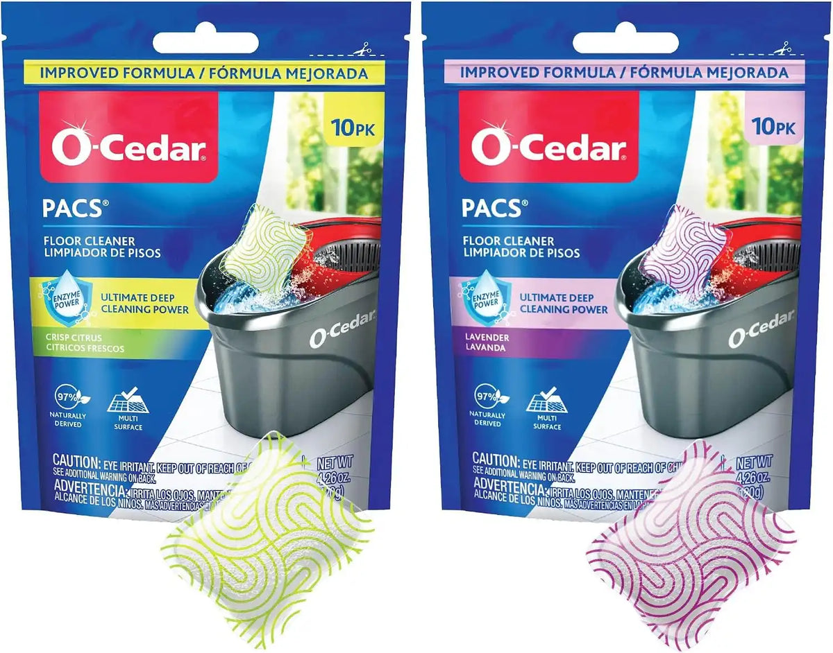 O-Cedar Floor Cleaning 20ct Pacs with Citrus Scent 10ct (1- Pack) and Lavender Scent 10ct (1-Pack) Main image