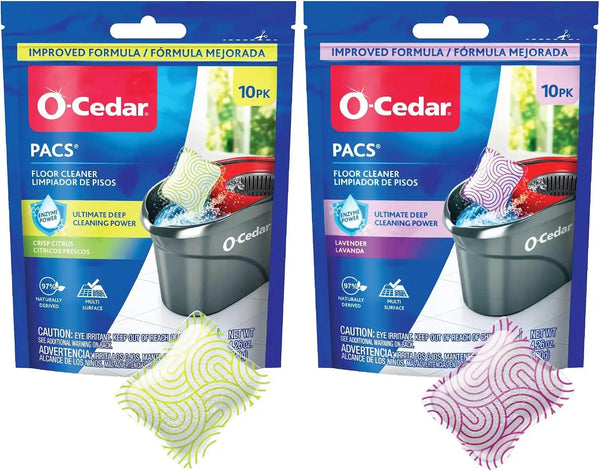 O-Cedar 2 Deep Clean Refills + 1 Citrus and 1 Lavender Pacs (Variety Pack)