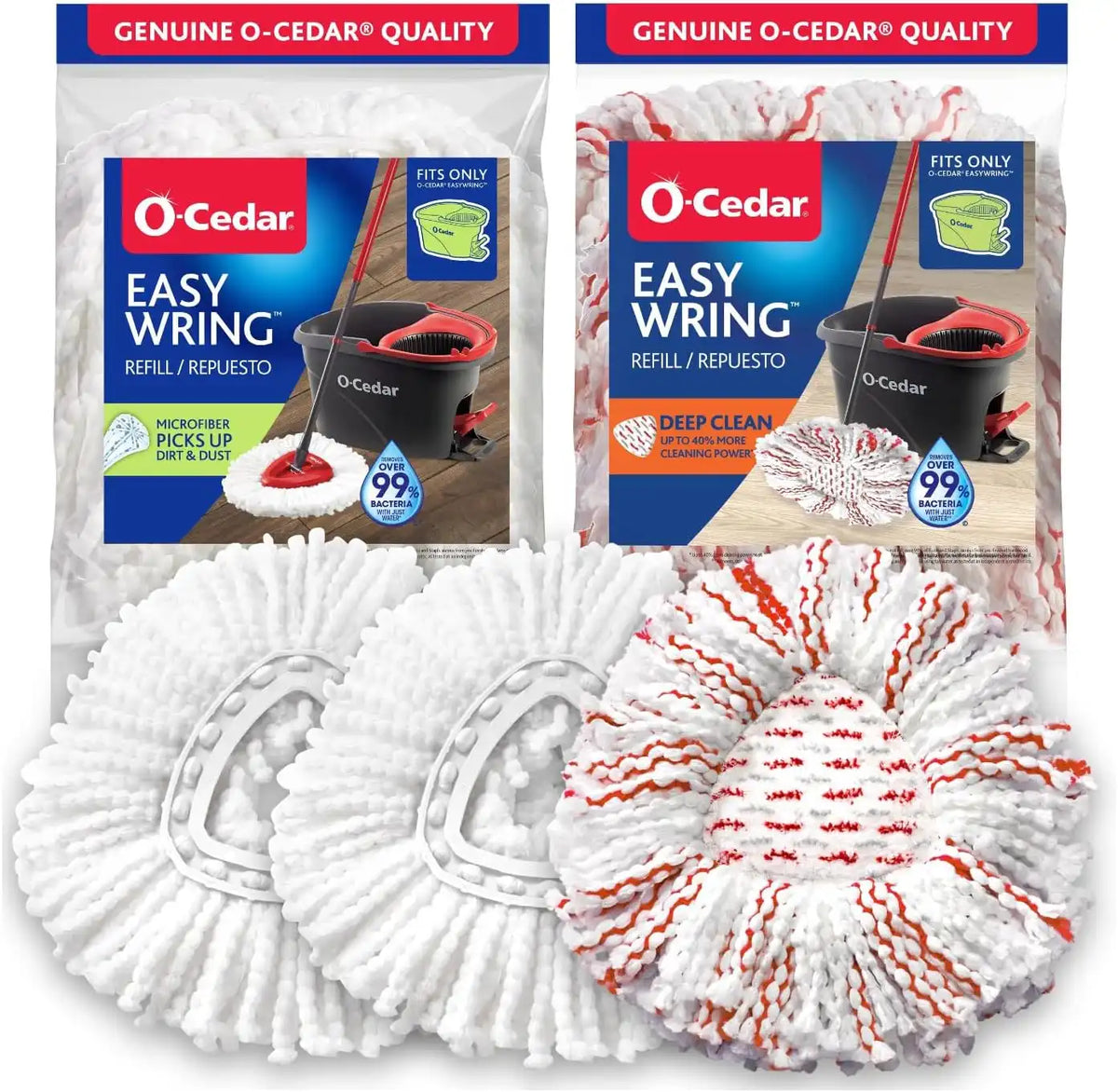 O-Cedar 2 Easywring Refills + 1 Deep Clean Refill (Variety Pack) Main image