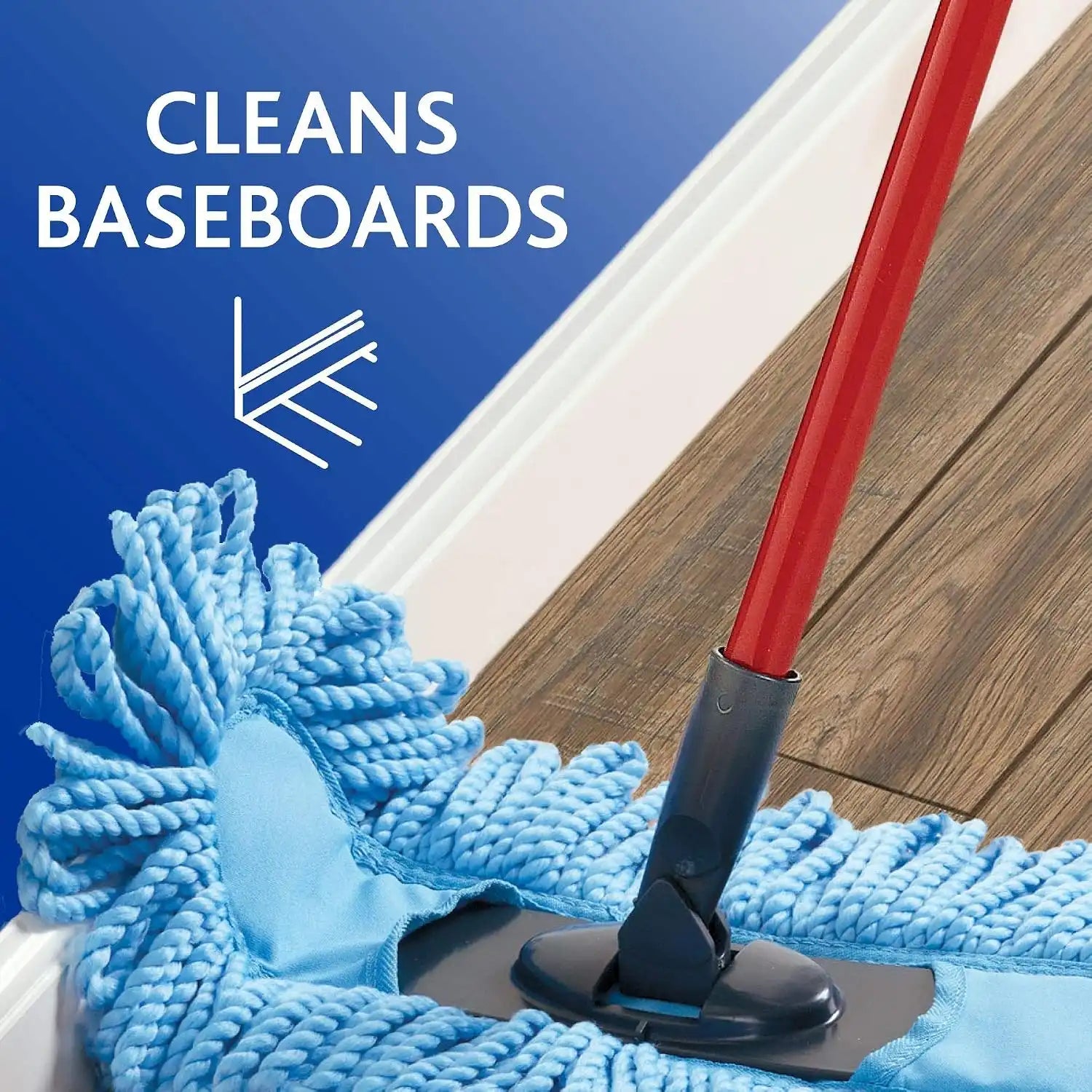 O-Cedar Dual-Action Microfiber Sweeper Dust Mop,Red Secondary image