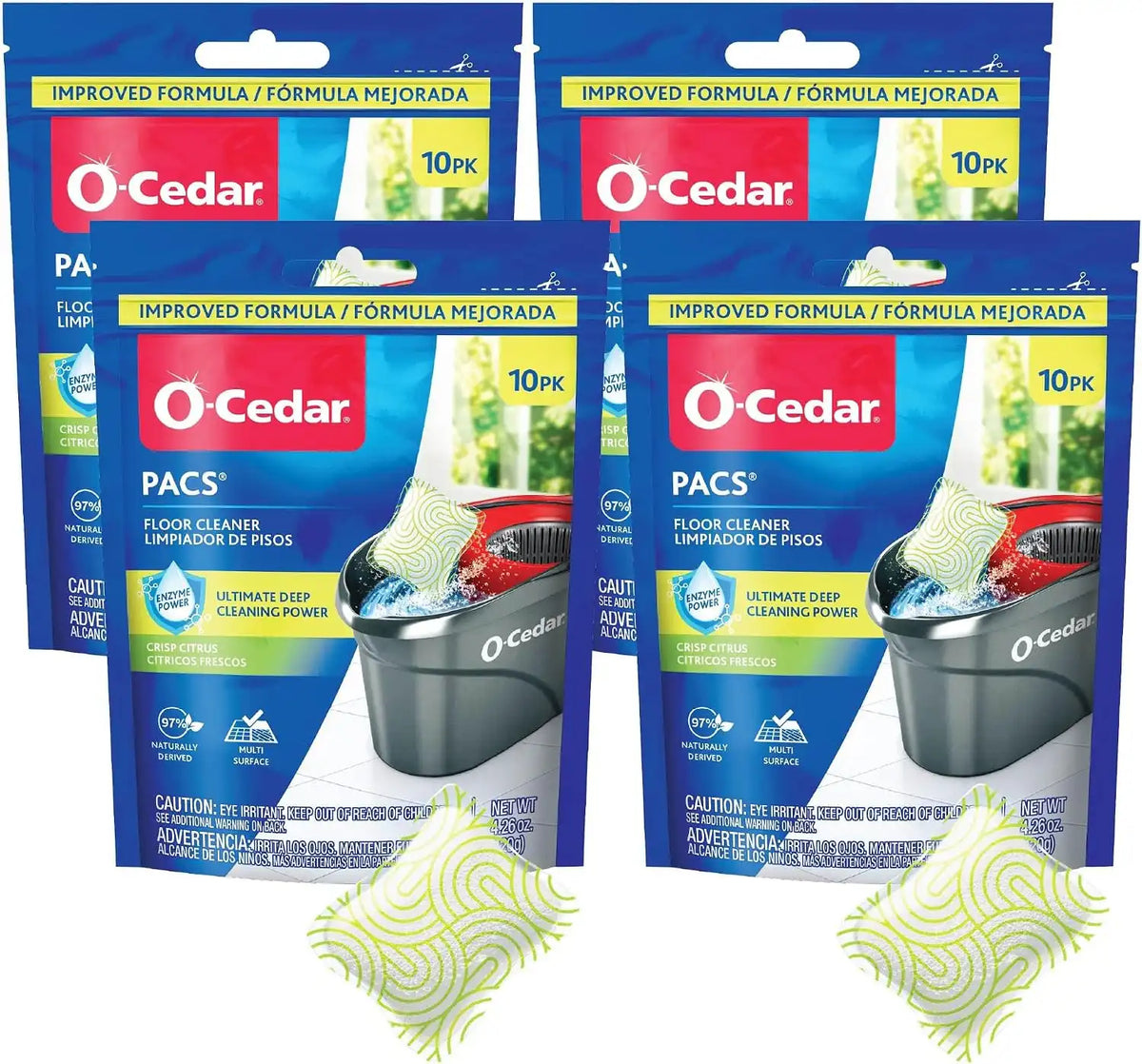 O-Cedar Floor Cleaning 40ct Pacs Citrus Scent 10ct (4-Packs) Main image