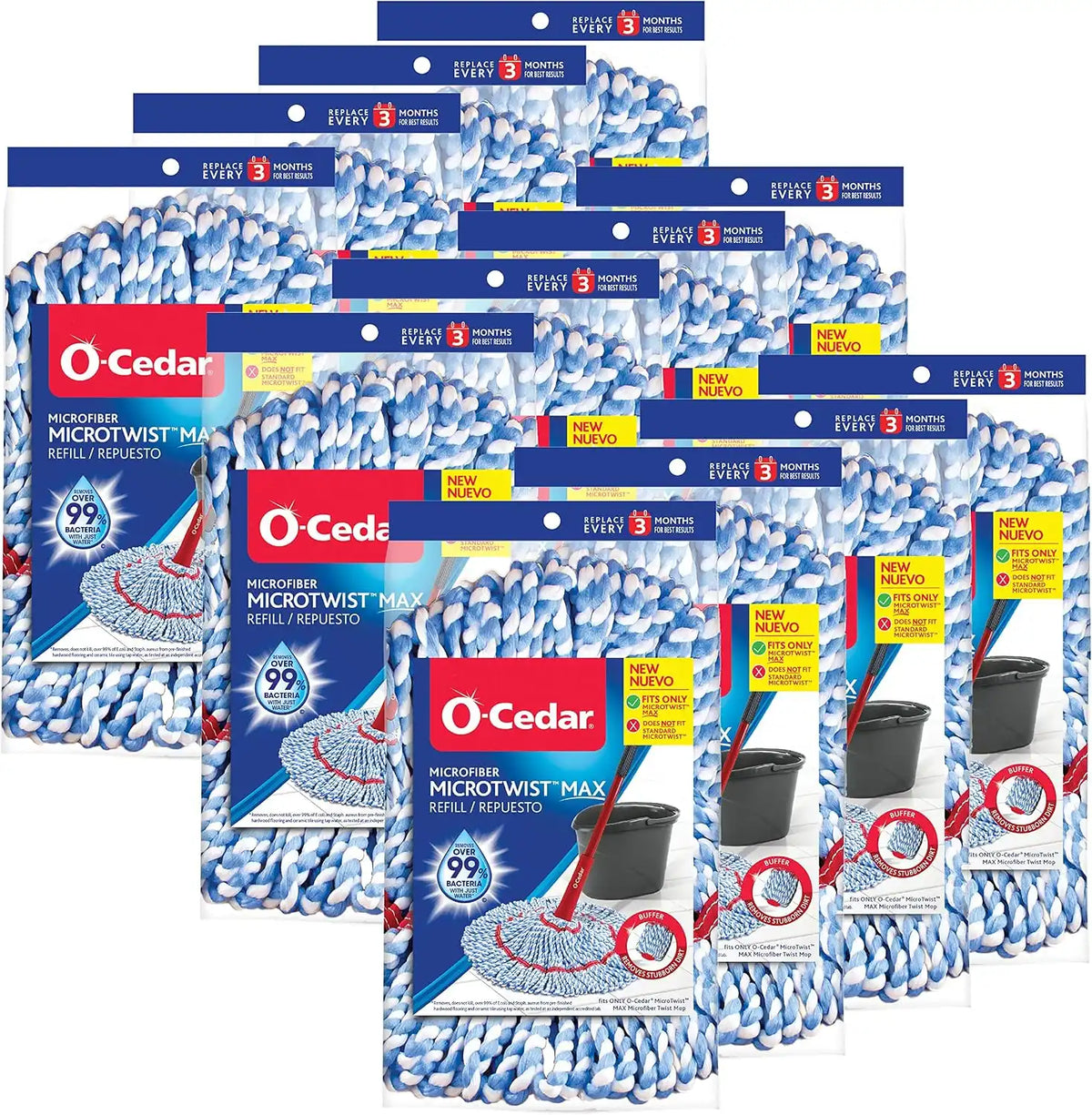 O-Cedar MicroTwist MAX Microfiber Refill (Pack of 12) Main image