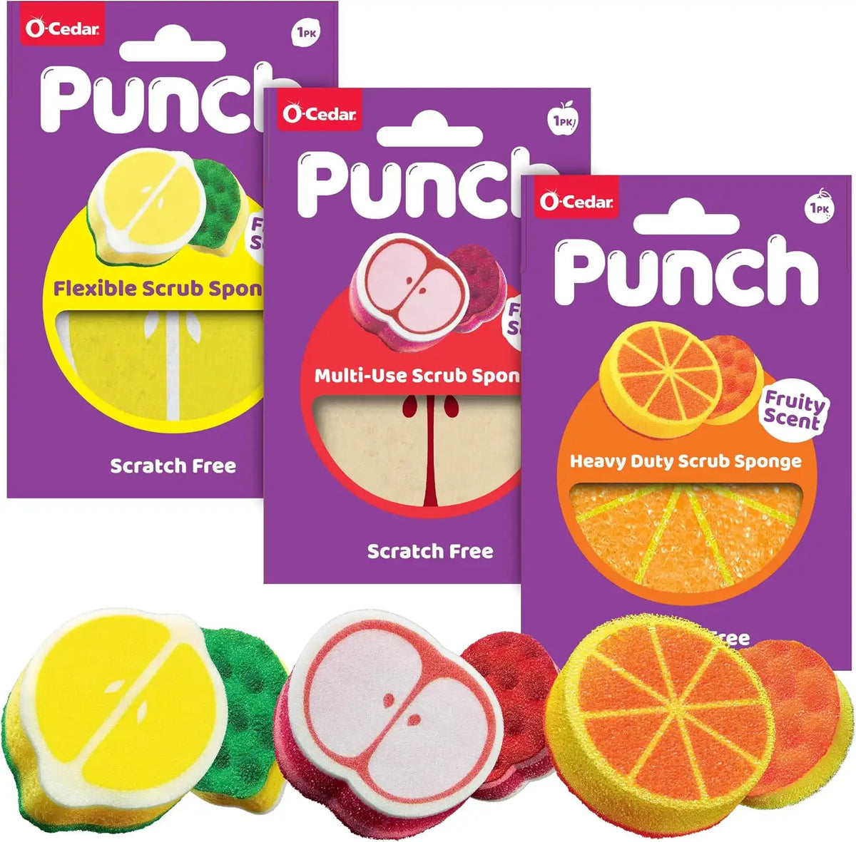 O-Cedar Punch Kitchen Scrub Sponge Variety Pack, 3 Count Main image